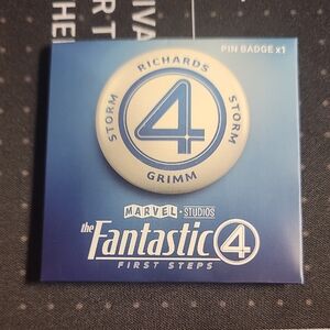 Marvel Studios Fantastic Four First Steps Blind Bag Pin Badge, New/Unopen 1 In 5